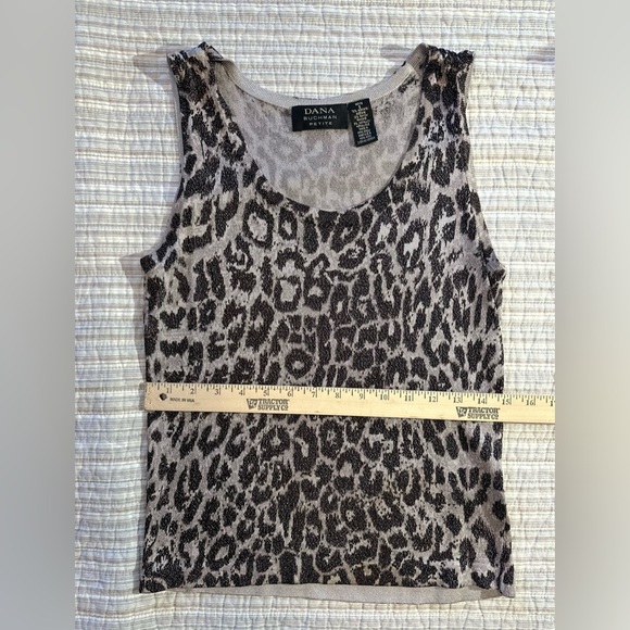 Dana Buchman Petite Leopard Tank Top, Size S - Picture 5 of 7